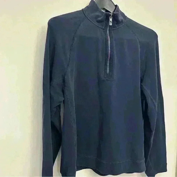 Tommy Bahama 1/4 Half Zip Pullover Sweater Men's Relax Navy Blue Size S - Picture 4 of 8